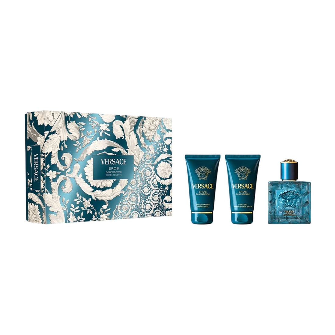 Set de regalo Versace Eros 50 ml EDT, gel de ducha y bálsamo para después del afeitado Eros 50 ml Eros 50 ml 50ml 