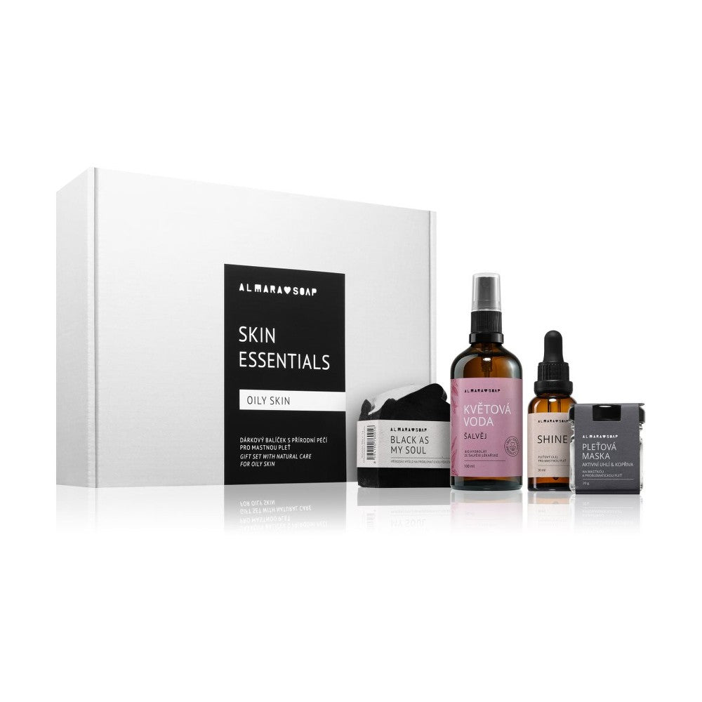 Almara Soap Skin Essentials Oily Skin علبة هدايا للبشرة الدهنية 