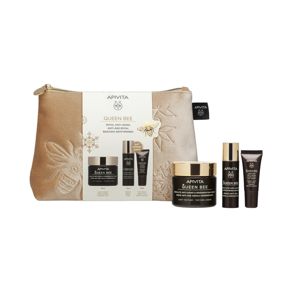 Apivita Queen Bee Gift Pouch (ライトクリーム) ギフト包装 anti-age 