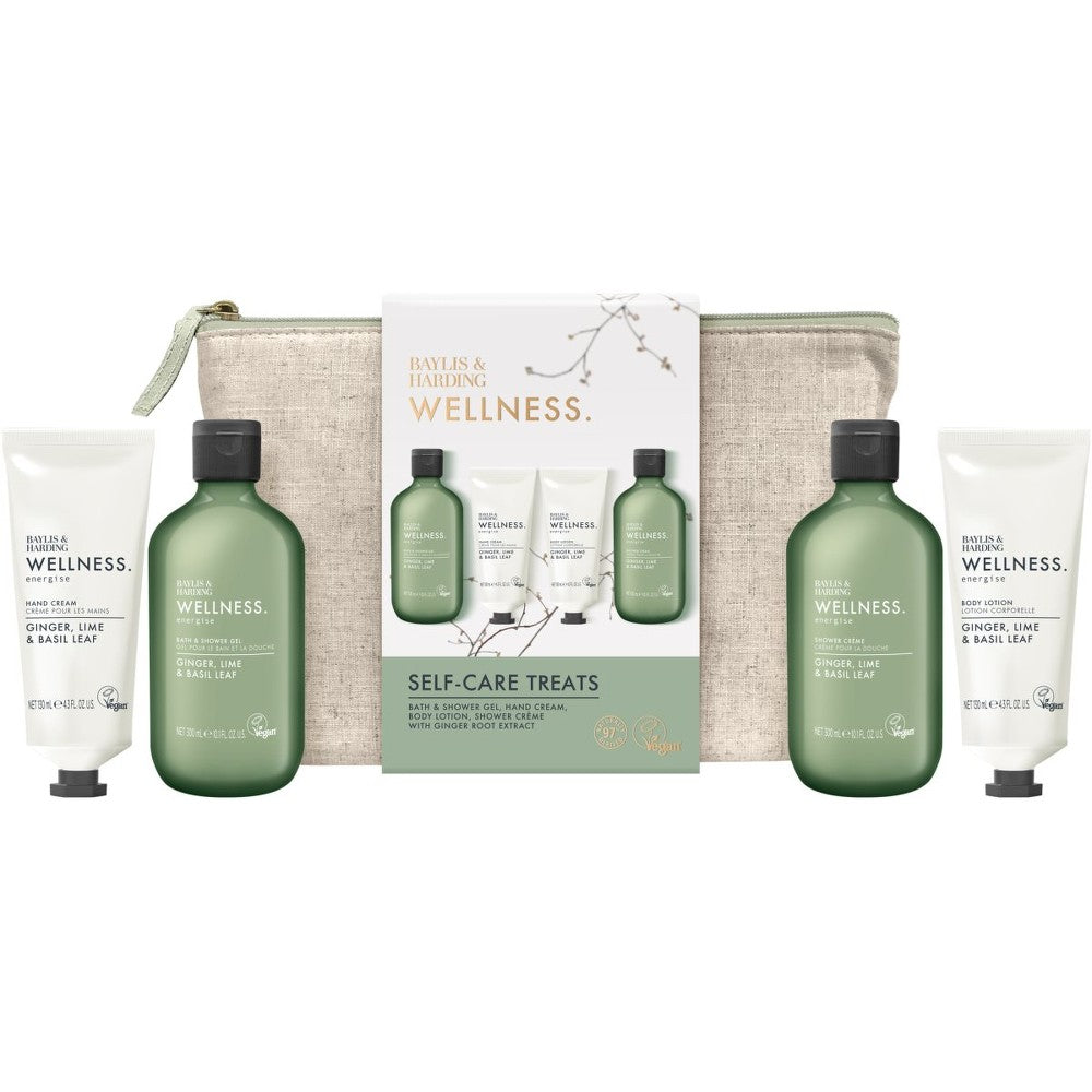 Baylis &amp; Harding Wellness. Energise geschenkverpakking voor het lichaam Ginger, Lime &amp; Basil Leaf 