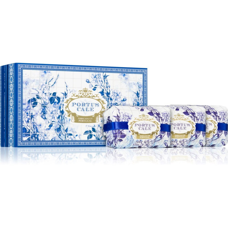 Castelbel Portus Cale Gold & Blue tuhé mýdlo dárková sada 3× 150 g 
