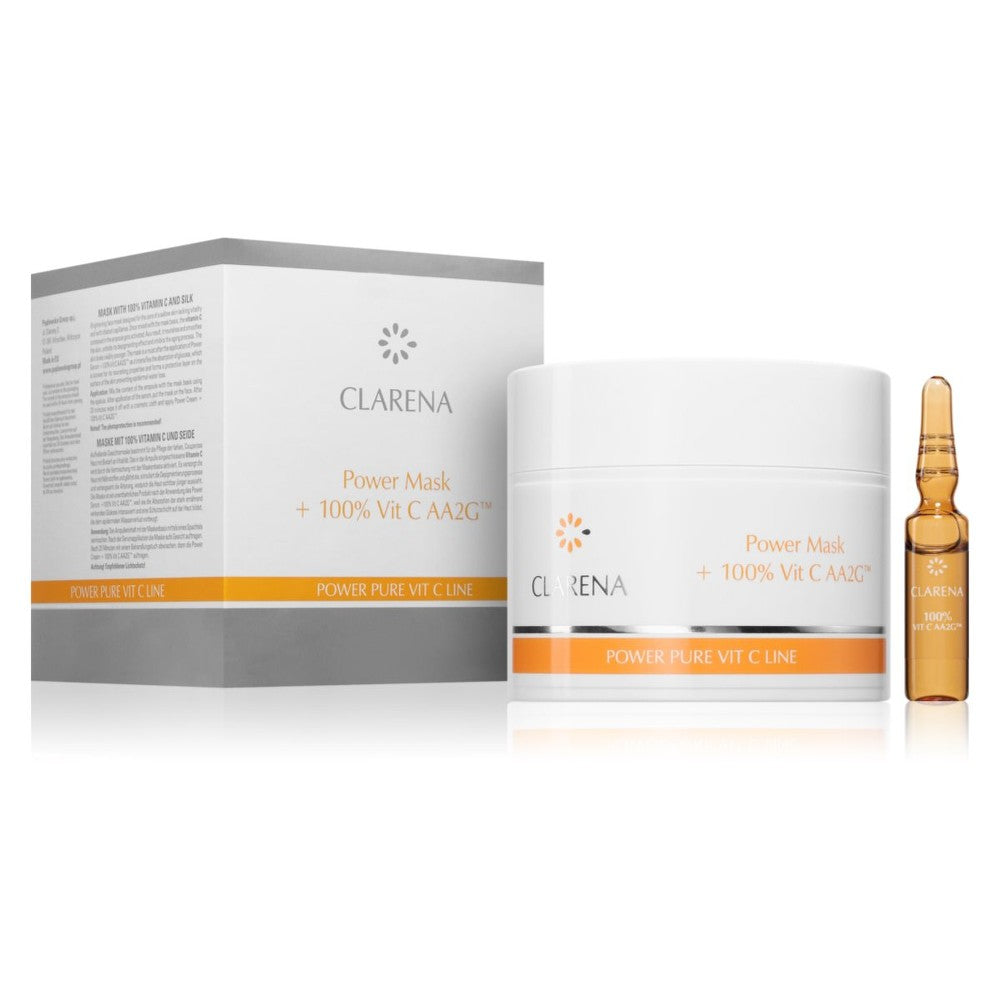 Clarena POwer Pure Vit. C Line maschera nærende med vitamin C 103 ml 