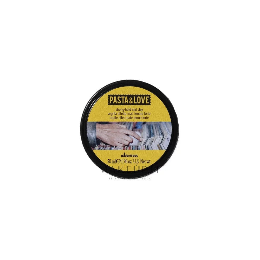 Davines Pasta &amp; Love Strong-Hold Mat Clay argilă modelatoare mată pentru păr 50 ml 