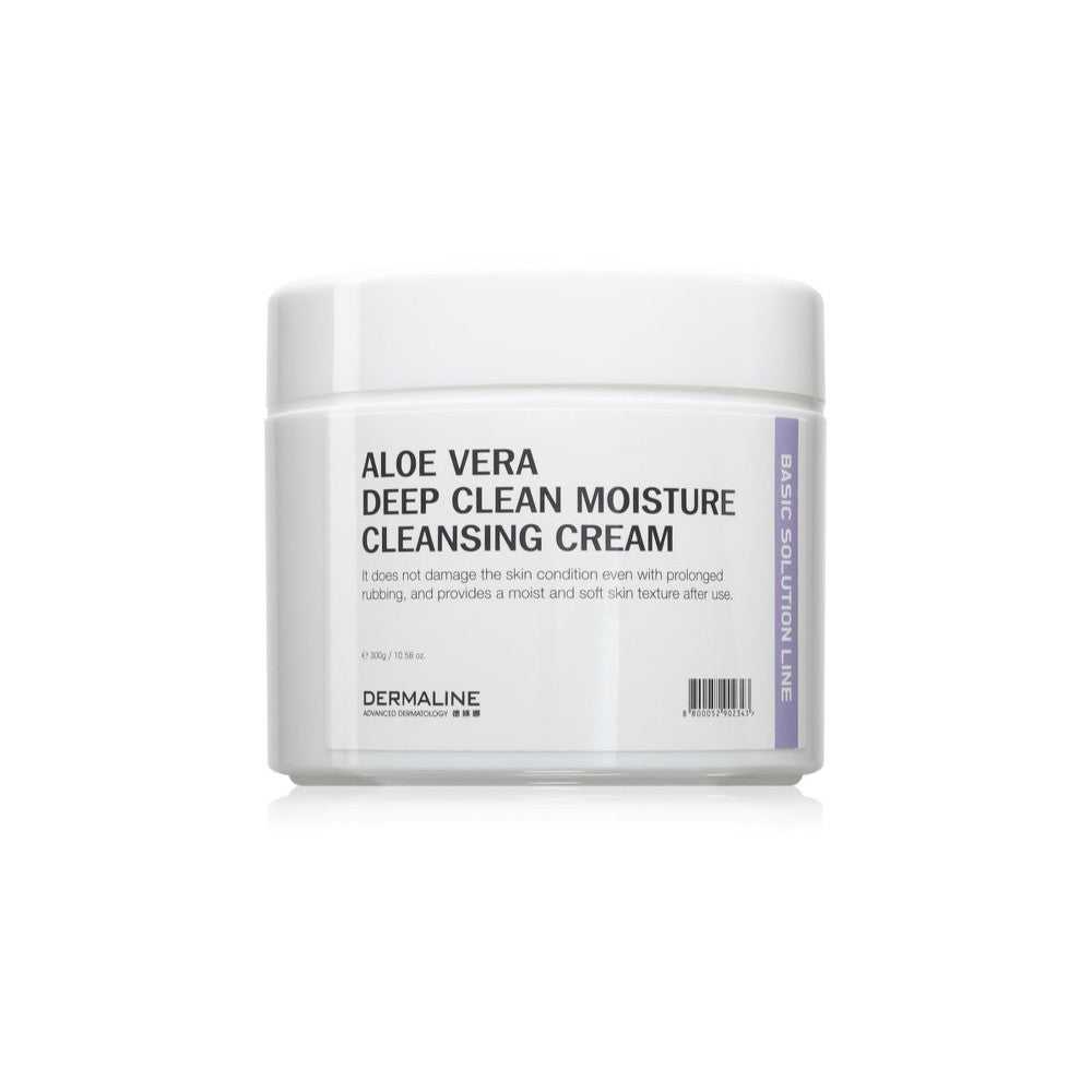 Dermaline Basic Solution Line Aloe Vera Deep Clean Moisture Cleansing Cream diep reinigende crème met aloë vera voor de gevoelige huid 300 ml 