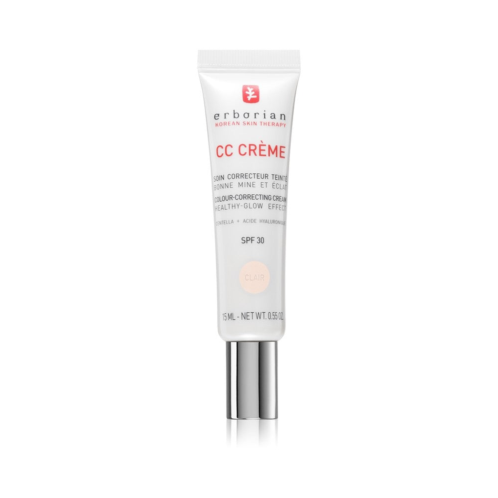 Erborian CC Crème Centella Asiatica crème illuminatrice pour un teint uniforme SPF 25 petit format couleur Clair 15 ml 