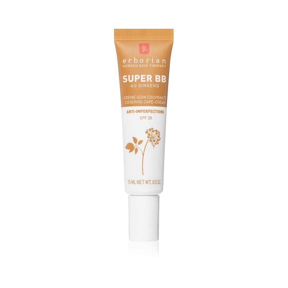 Erborian Super BB Covering Care-Cream كريم BB لبشرة مثالية وموحّدة عبوة صغيرة اللون Caramel 15 ml 