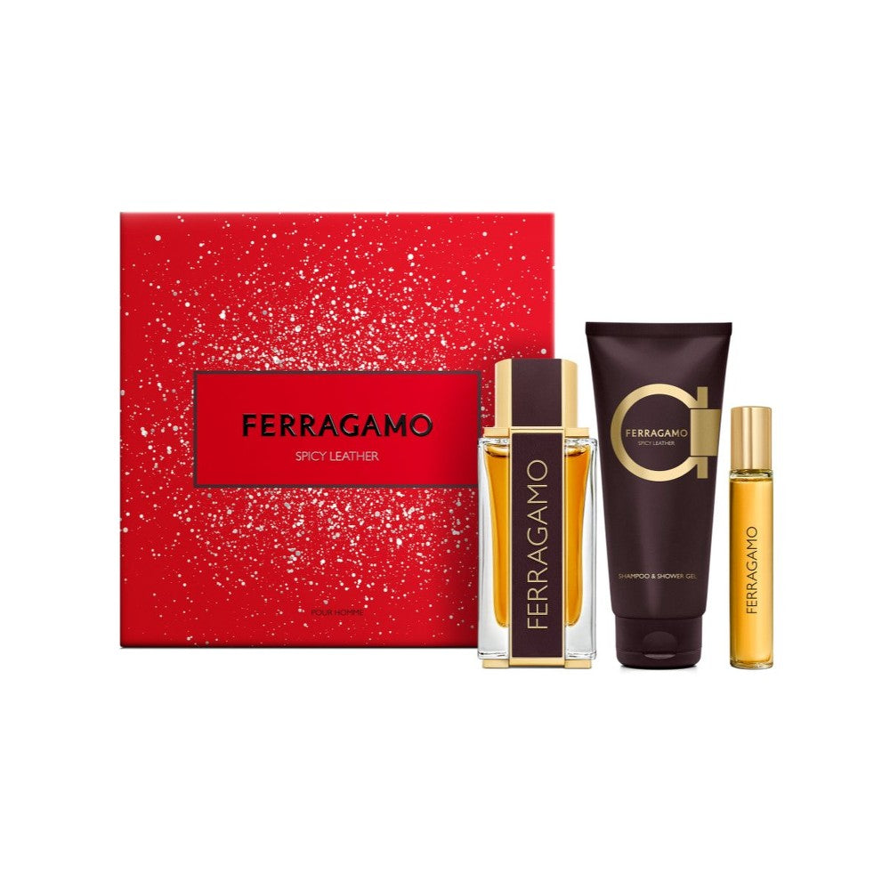 Ferragamo Spicy Leather zestaw prezentowy dla mężczyzn 