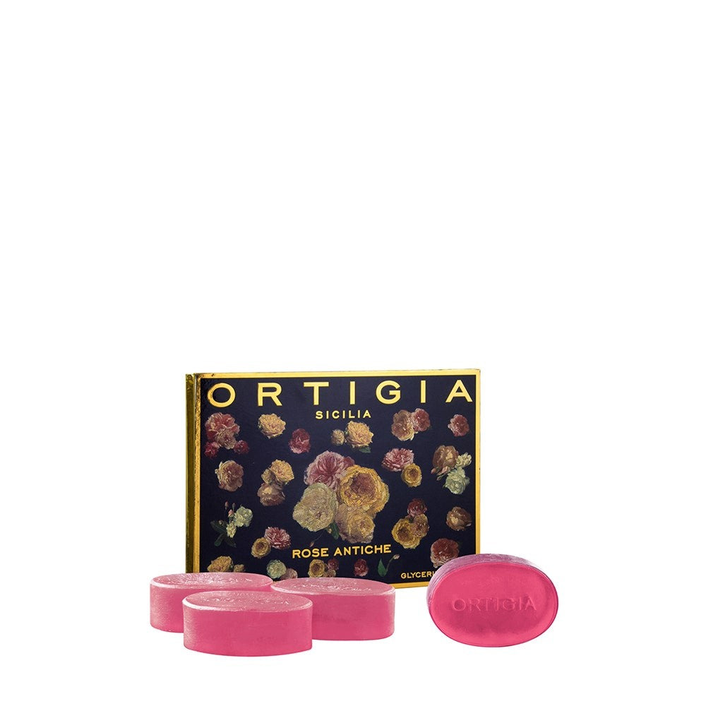 Ortigia Rose Antiche 4 x 100 g — Set Saponi alla Glicerina