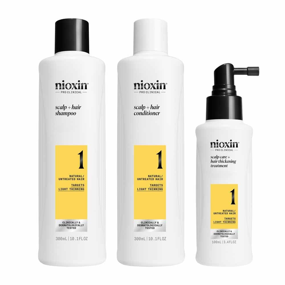 Nioxin Kit System 1 Φυσικά μαλλιά μέτρια τριχόπτωση 700 ml — Σετ μαλλιών