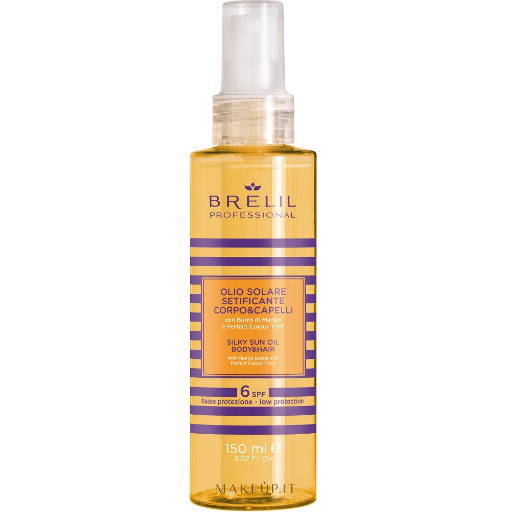 Brelil Professional Brelil Silky Sole Olio corpo e capelli SPF 6 150 ml — Opalovací olej