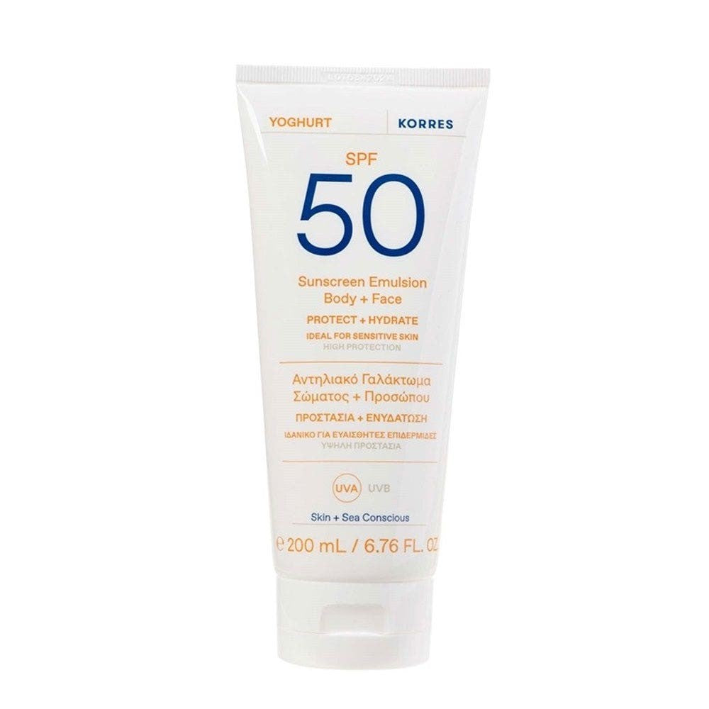 Korres Yoghurt Emulsione Abbronzante SPF 50 200 ml — كريم واقي من الشمس للجسم