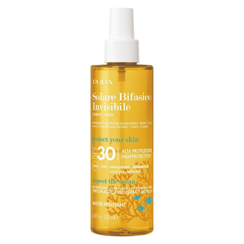 Pupa Solare Bifasico Invisibile Corpo-Viso SPF 30 200 ml — حماية من الشمس