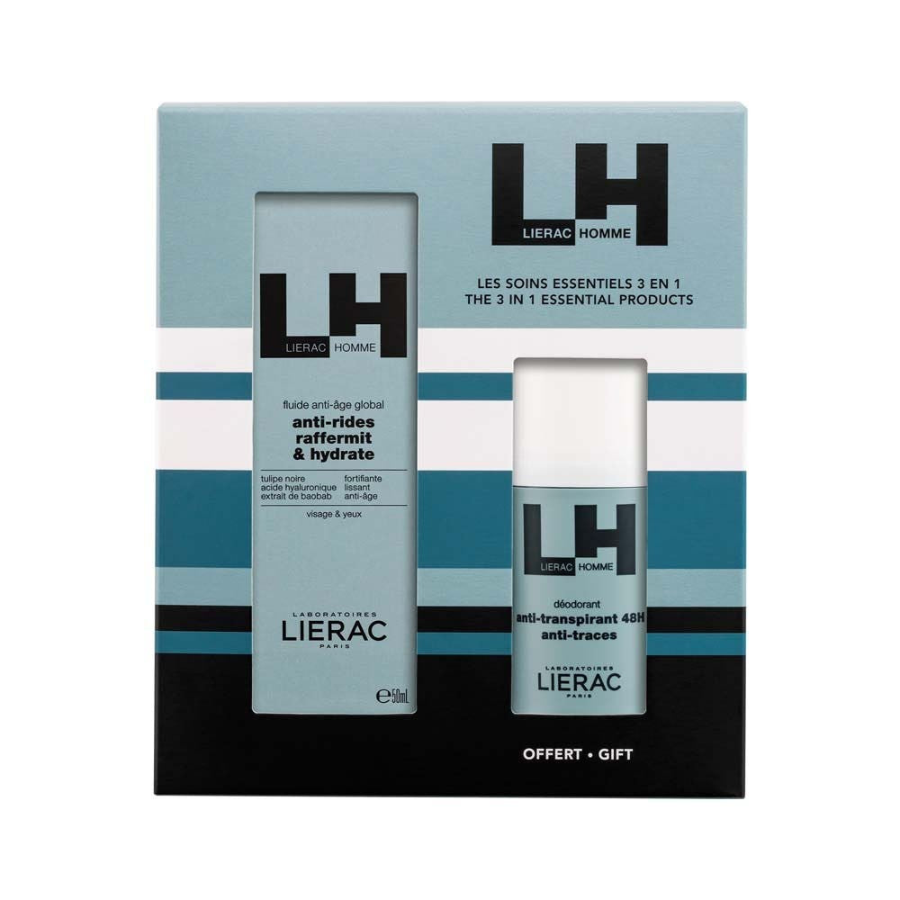 Lierac Uomo cofanetto Festa del Papà fluido anti-età + deodorante 100 ml — Set uomo
