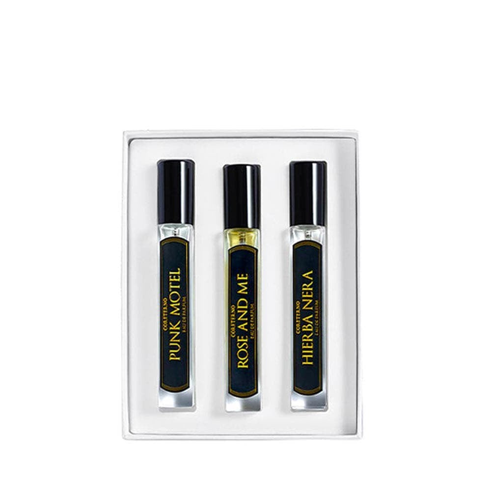 Zestaw podróżny Coreterno Black Wonders, woda perfumowana unisex, 3x10ml
