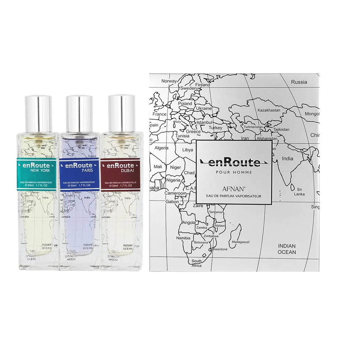 Afnan アンルート フォーメン オードパルファム パリ 50ml + オードパルファム ドバイ 50ml + オードパルファム ニューヨーク 50ml (150ml)