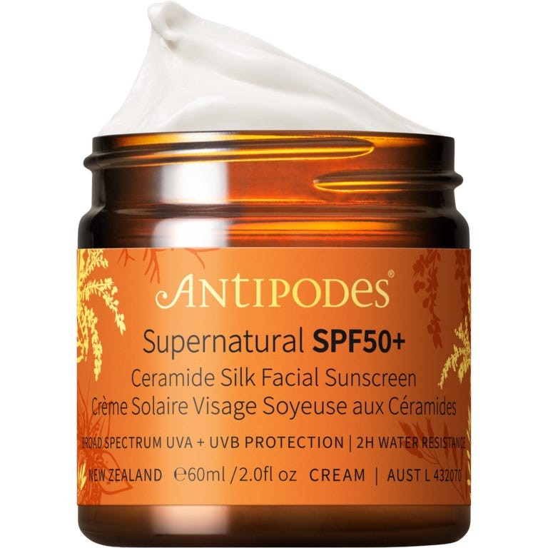 Antipodes Supernatural SPF50+ Seta Ceramidica Solare Viso 60 ml — Protezione Solare
