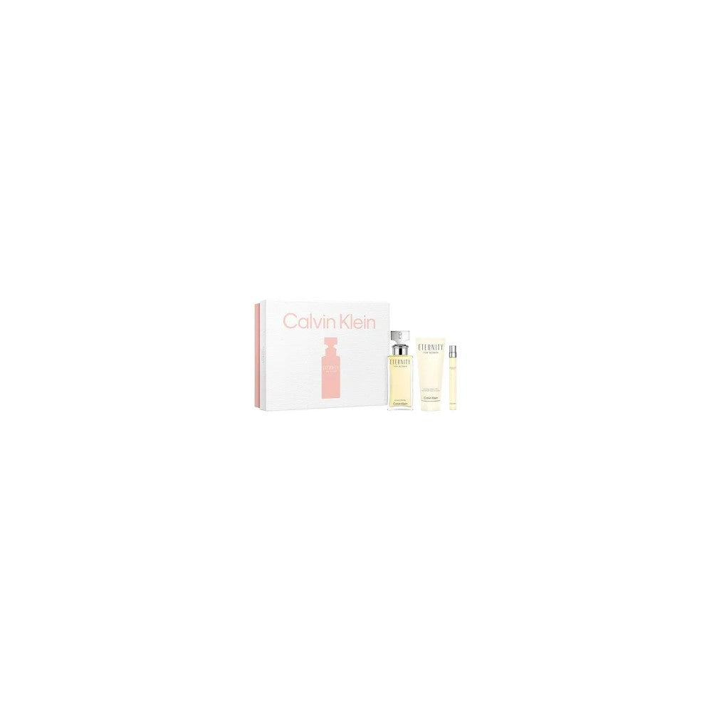 Calvin Klein Set Eternity para mujer eau de parufm 100ml + loción corporal 100ml + eau de parfum 10ml