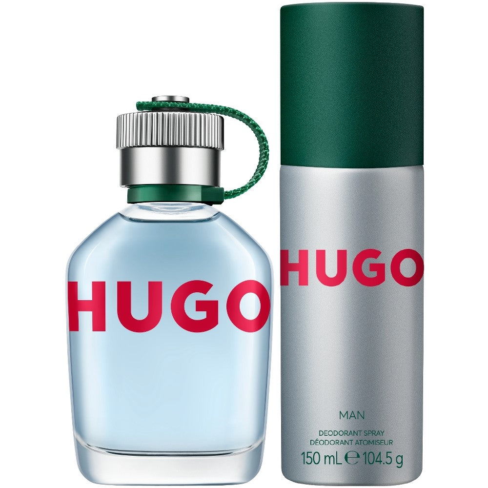 Hugo boss مجموعة هدايا هيوغو او دي تواليت للرجال 75 مل ومزيل العرق 150 مل