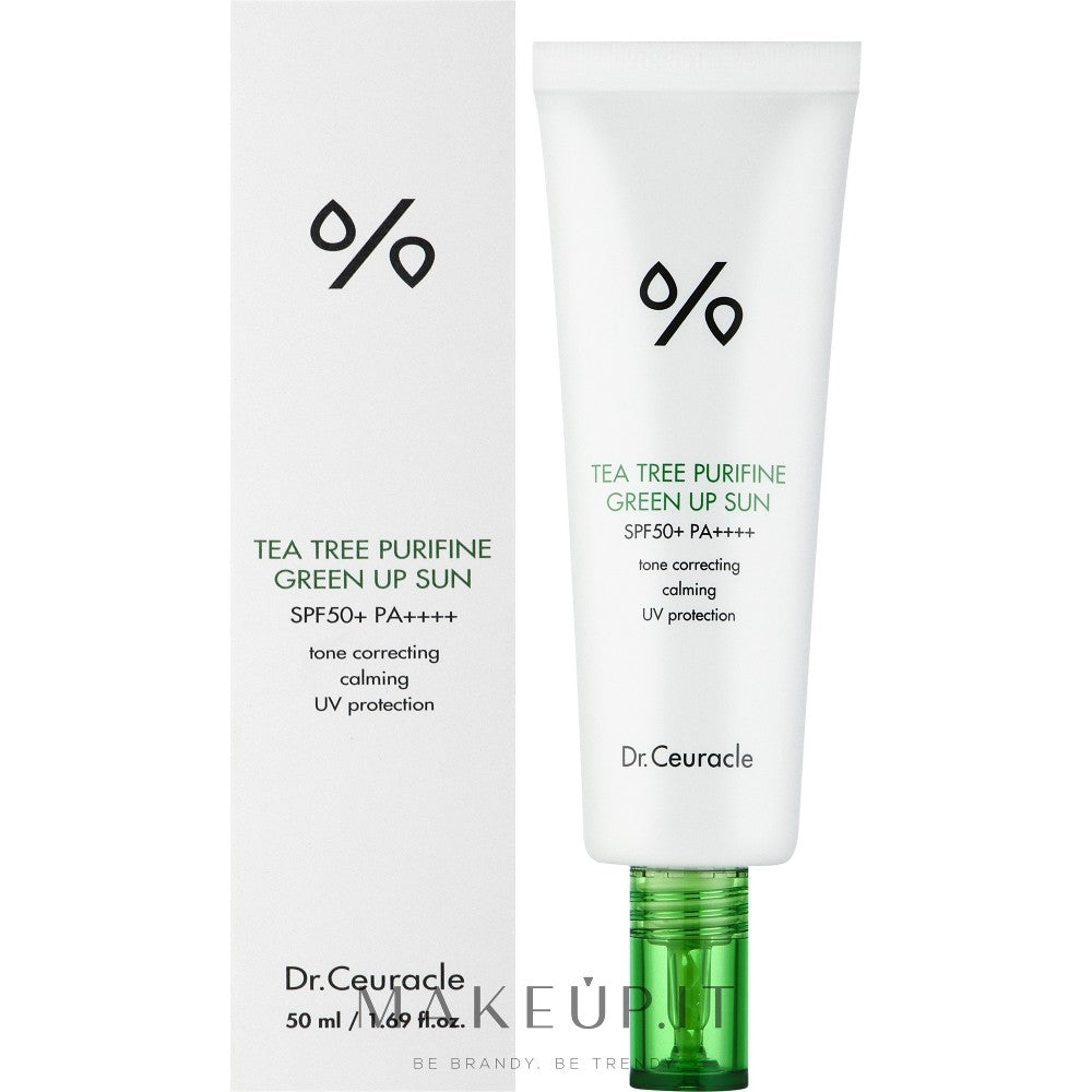 Dr.Ceuracle Green Up Sole Tea Tree Purifine SPF 50 50 ml — Crema solare viso