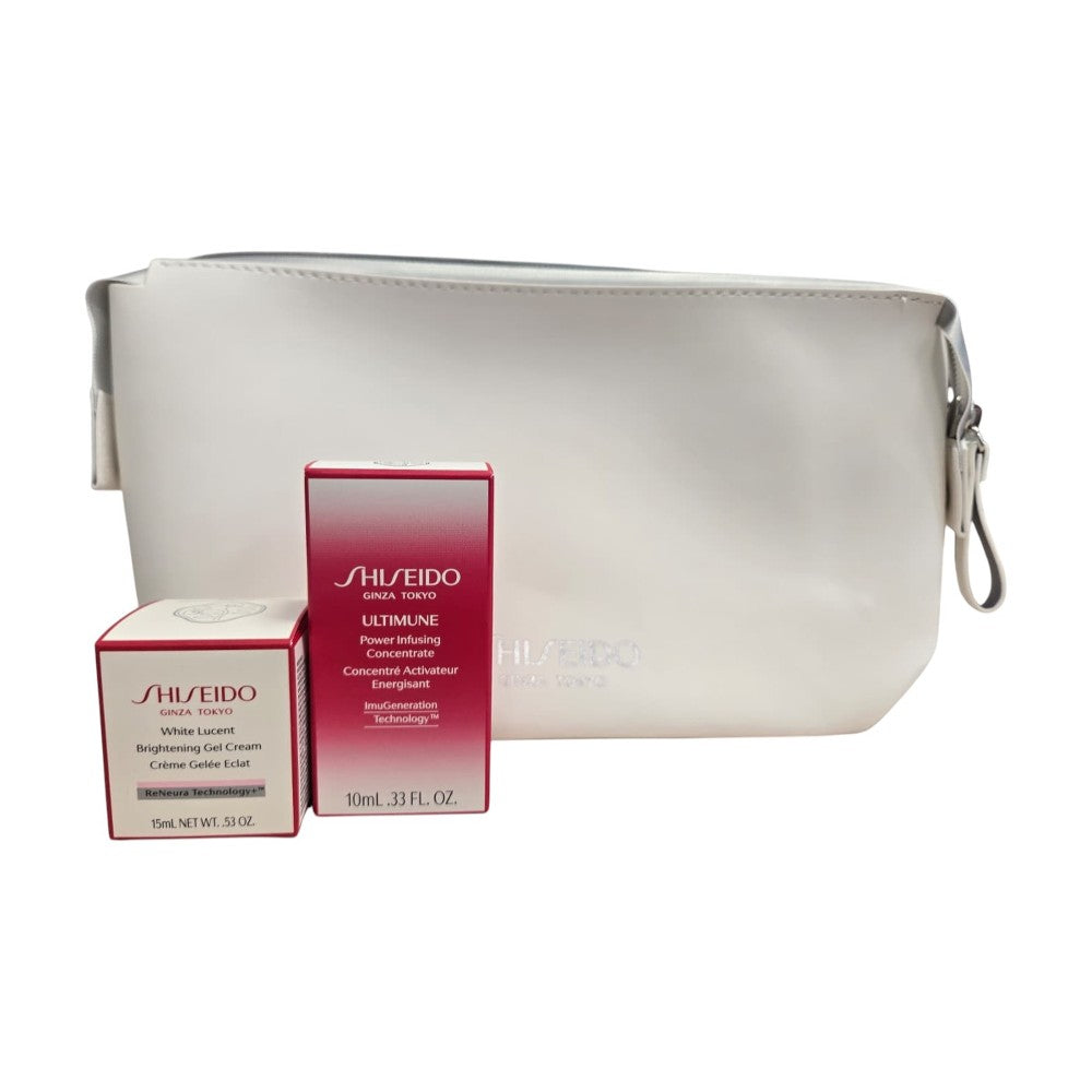 Shiseido White Lucent rozjasňující denní krém 15 ml a rozjasňující sérum 10 ml — Sada péče o pleť