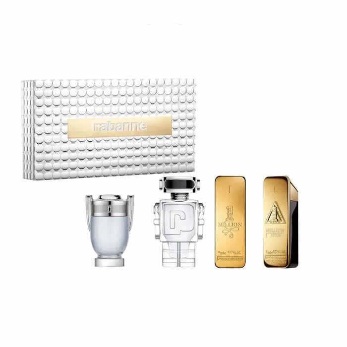 Paco Rabanne Miniatures Masculine One Million Eau De Toilette Men 5 מ"ל Om Elixir 5 מ"ל Invictus 5 מ"ל Phantom 5 מ"ל