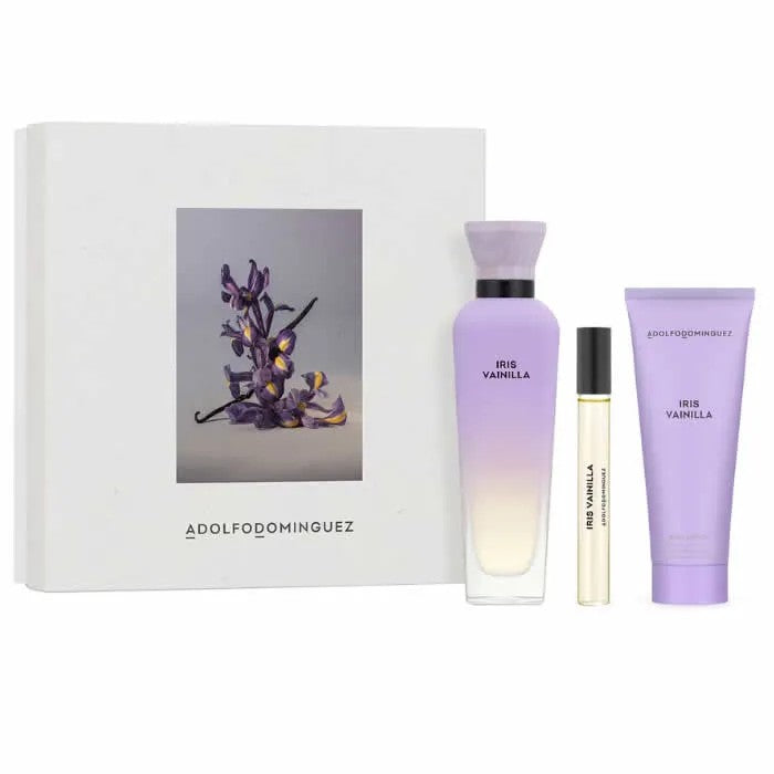 Adolfo Dominguez Iris Vainilla Eau De Parfum Spray 120 ml, sæt med 3 stk