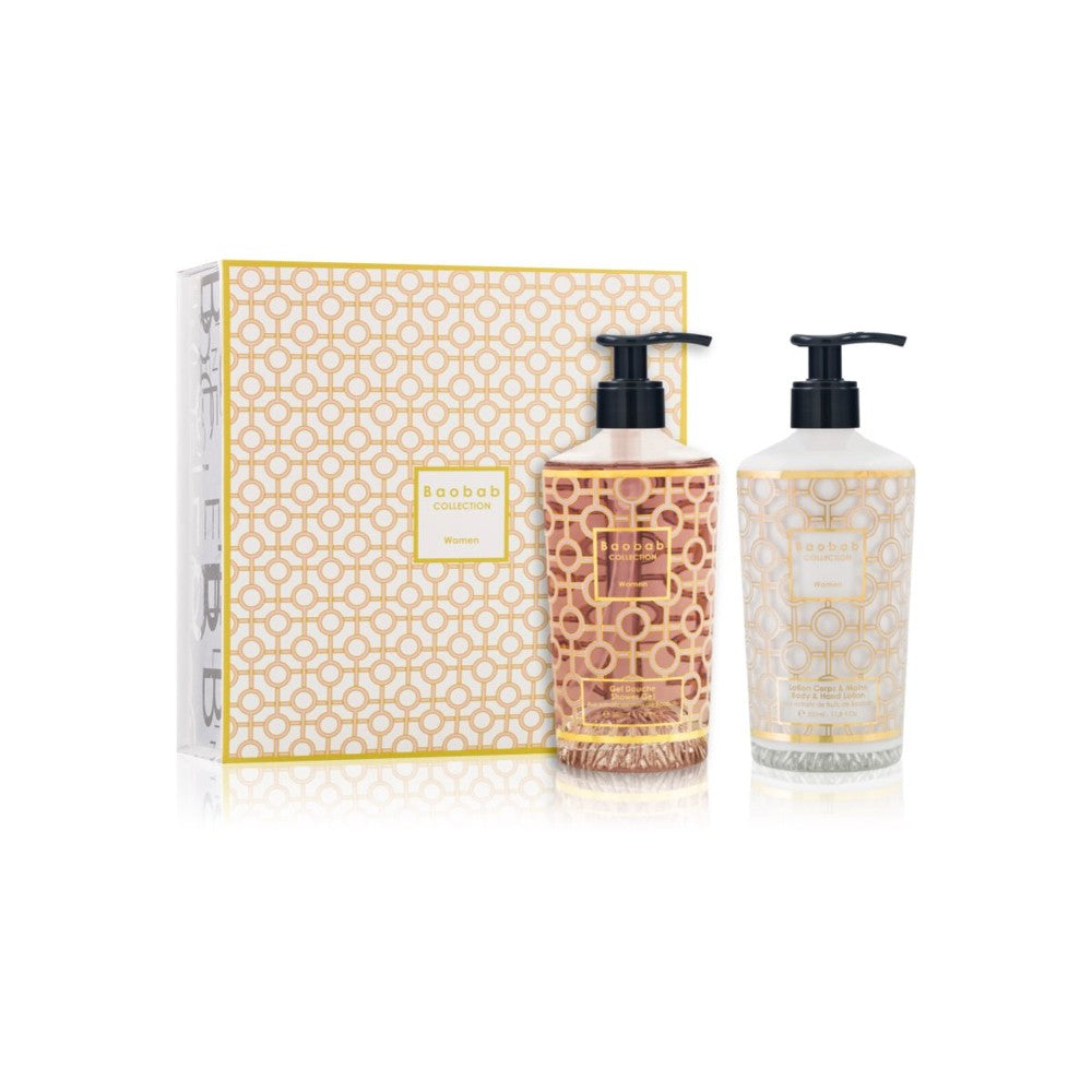 Baobab Collection Body Wellness kvinde gaveæske shower gel 350 ml + hånd- og kropsmælk 350 ml