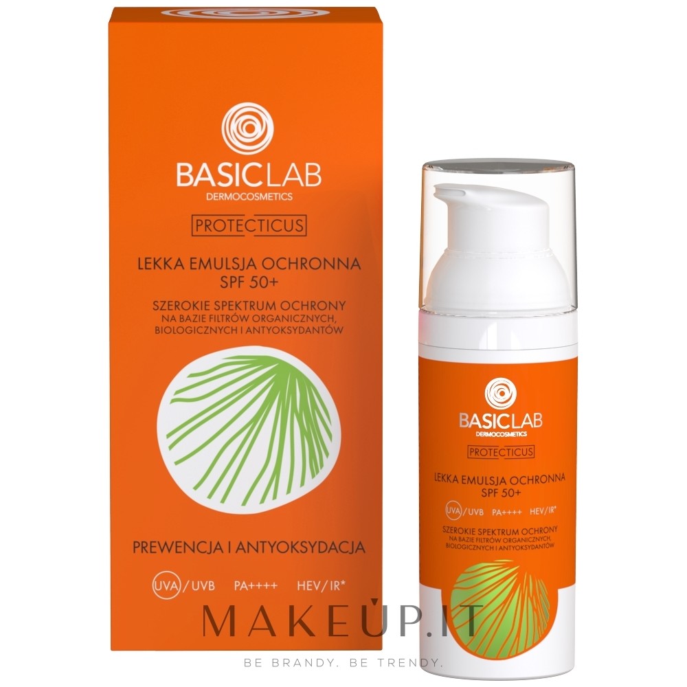 BasicLab Dermocosmetics Protecticus lättskyddande emulsion mot yttre ämnen SPF 50+ 50 ml