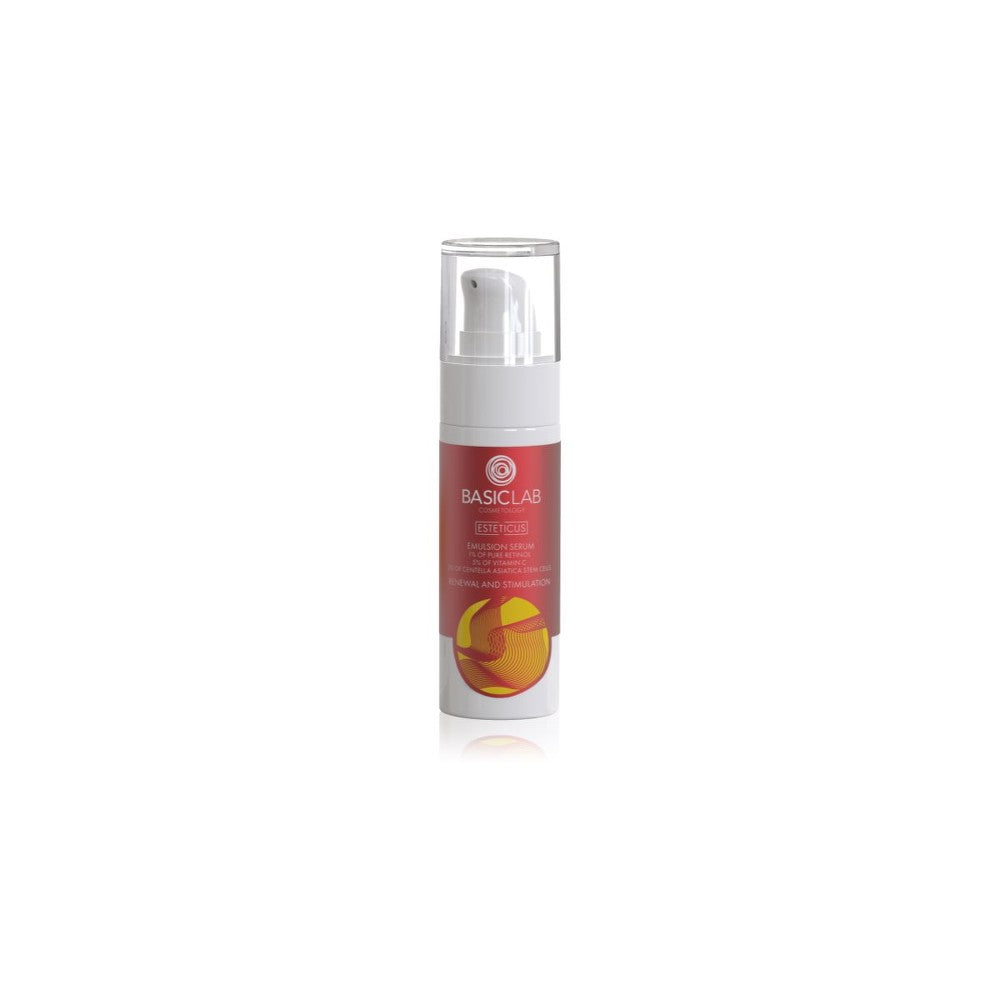 BasicLab Cosmetology Esteticus emulsión ligera de noche para regenerar la superficie cutánea 1% Retinol Puro 30 ml