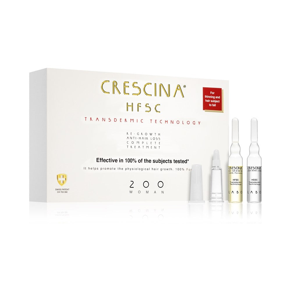 Crescina ترانسديرميك 200 علاج لإعادة النمو ومكافحة تساقط الشعر للنساء 20x3.5 مل