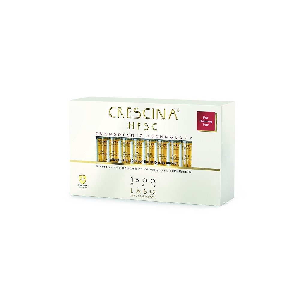 Crescina ترانسديرميك 1300 علاج إعادة نمو الشعر للرجال 20x3.5 مل