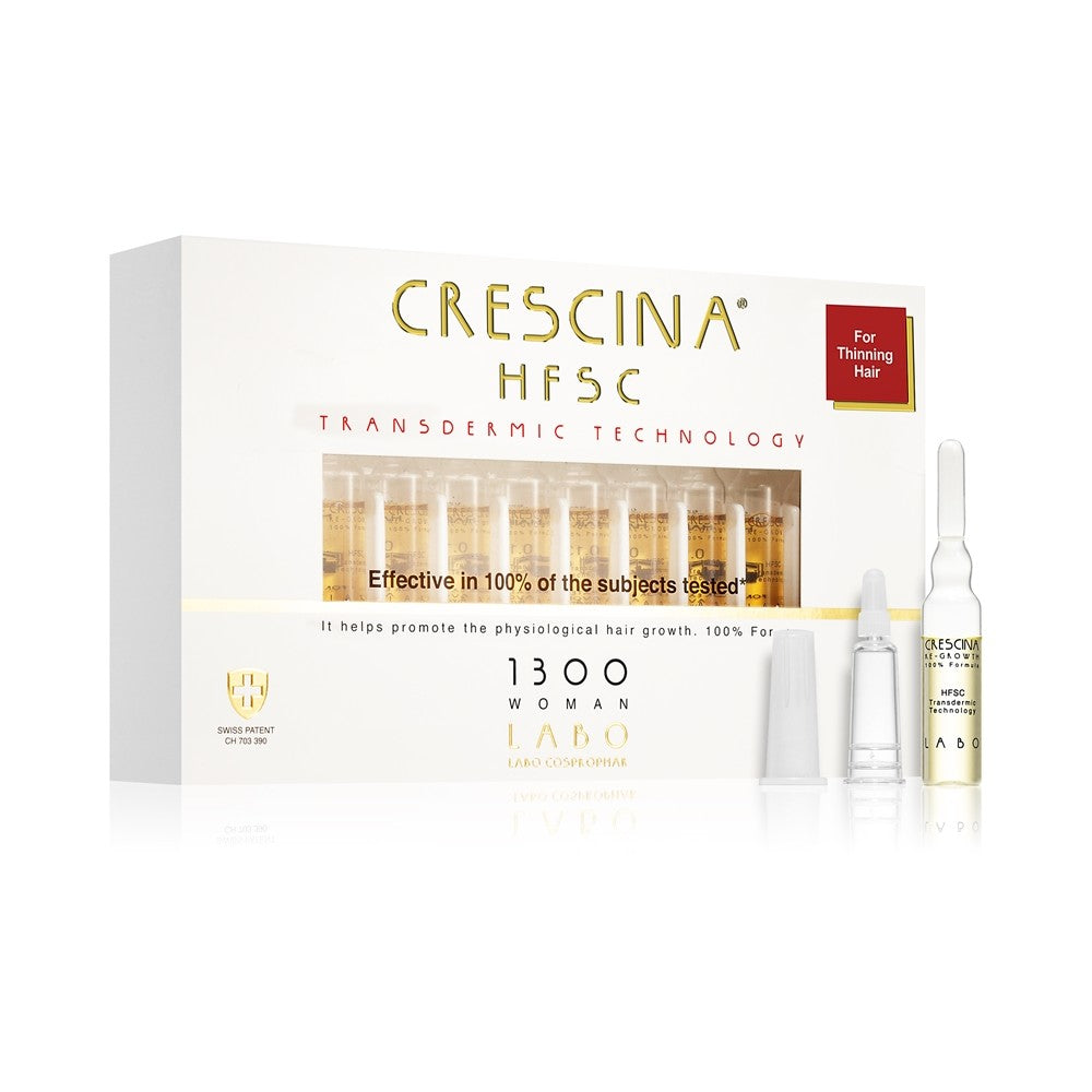 Crescina Transdermic 1300 علاج نمو الشعر للنساء 20x3.5 مل
