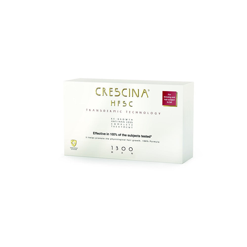 Crescina Transdermic 1300 Средство для восстановления роста волос и против выпадения волос для мужчин, 20x3,5 мл