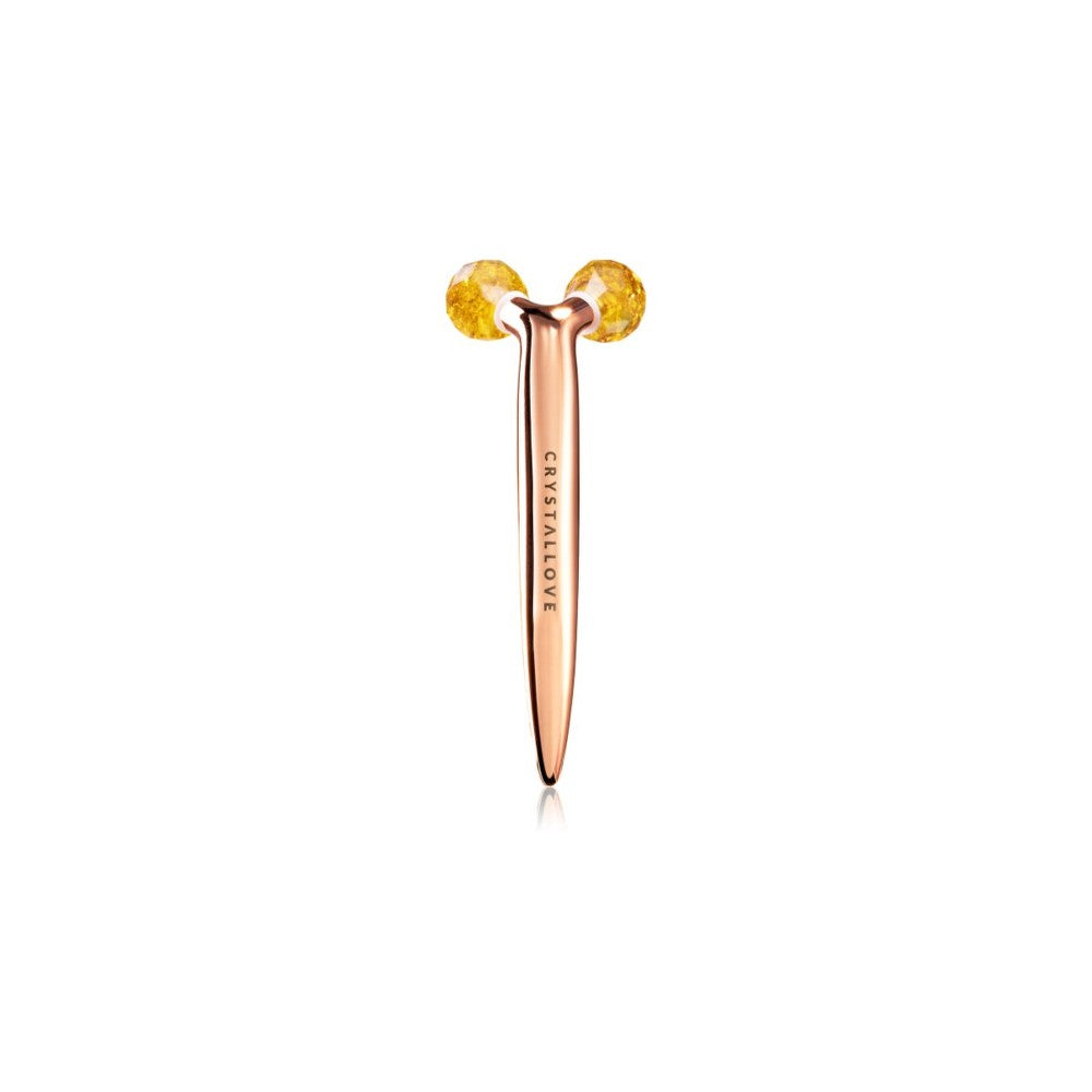 Crystallove Milky Amber 3D Lift &amp; Sculpt Facial Roller masážní nástroje na obličej 1 ks