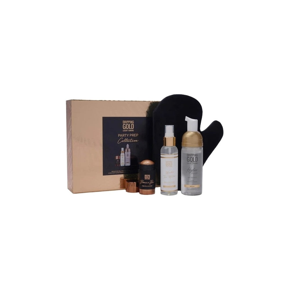 Dripping Gold Party Prep gavepakke (med selvbruner effekt) Light - Medium