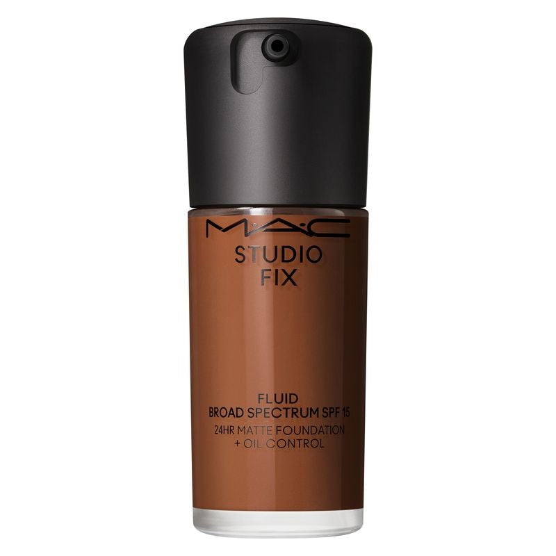 MAC Cosmetics Studio Fix Fluid SPF 15 24HR Matte + Oil Control матирующая основа SPF 15 цвет NW48 30 мл