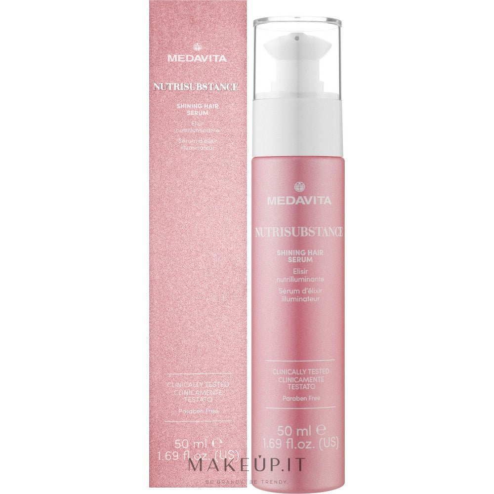 Medavita 더 강하고 윤기나는 모발을 위한 뉴트리섭스턴스 샤이닝 헤어 세럼 50 ml