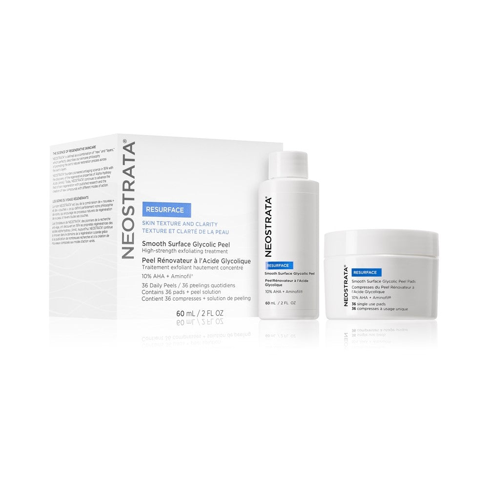NeoStrata Resurface 매끄러운 표면 글리콜릭 필 가정용 AHA 산 60ml를 함유한 1단계 스크럽