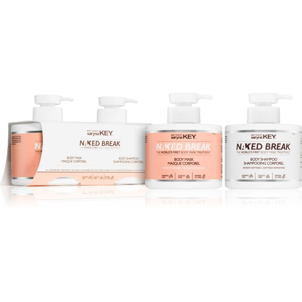 Saryna Key Set Naked Break (para el cuerpo) Champú corporal Naked Break 500 ml + Naked Break maschera cuerpo 500ml