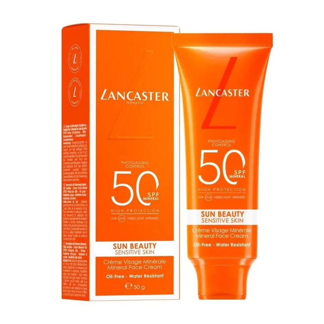 Lancaster Sole Beauty Crema viso minerale pelle sensibile SPF 50 50 ml — Opalovací krém na obličej