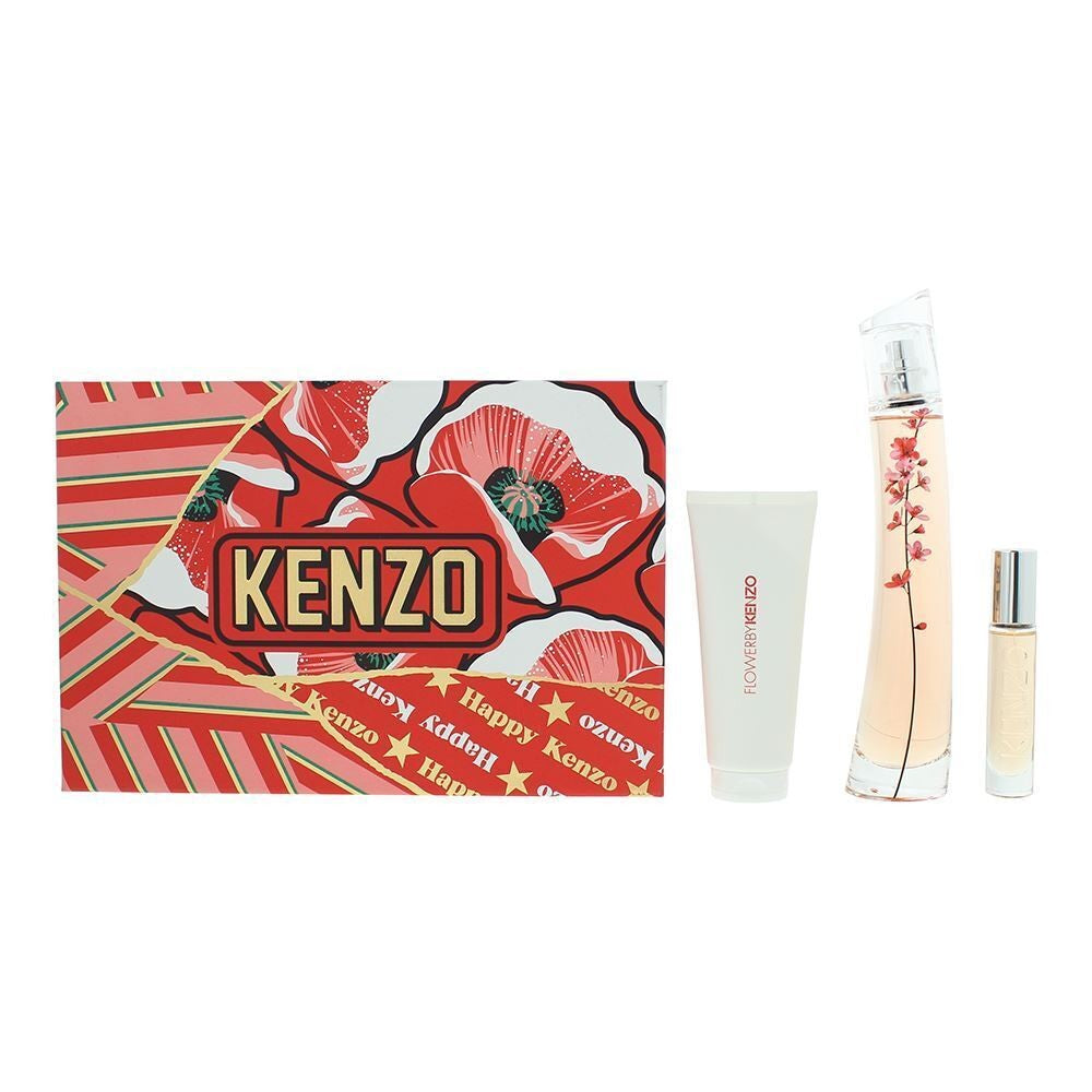 איקבנה פרחונית מאת Kenzo סט קופסא 3 חלקים