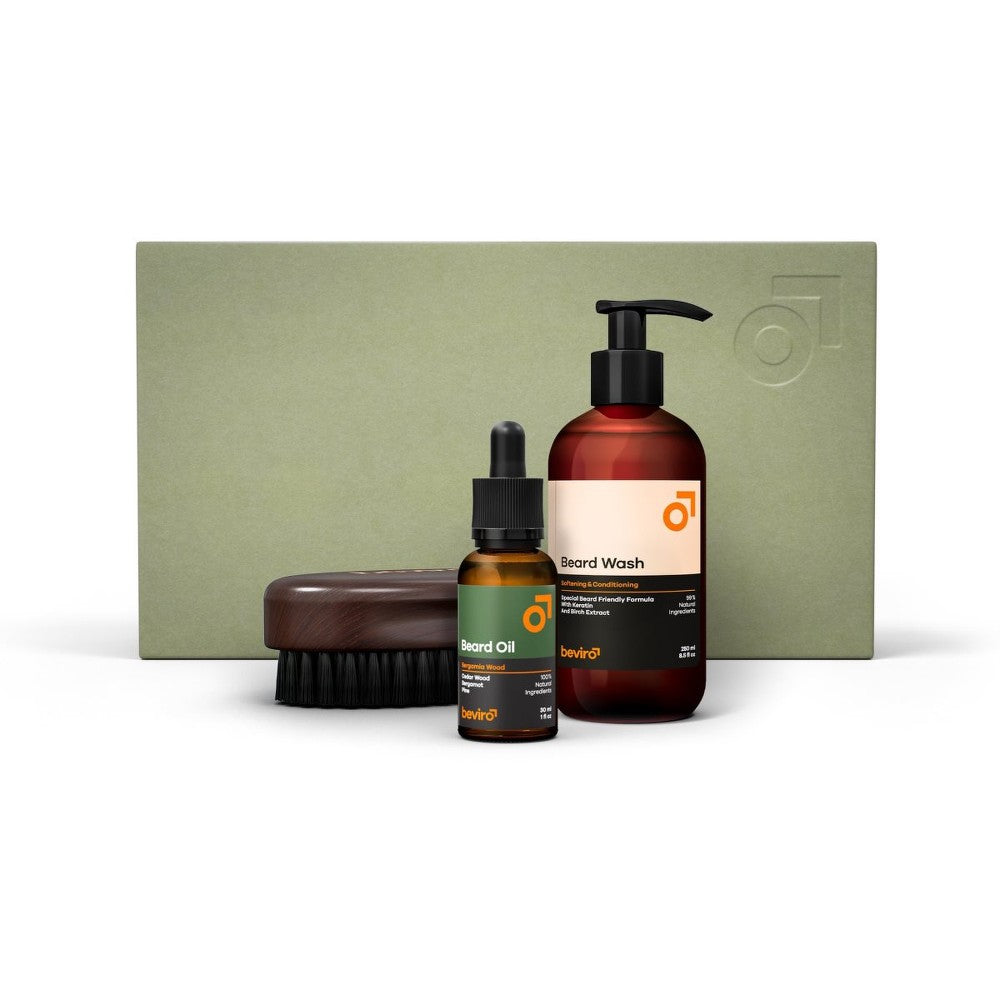 Beviro Bergamia Wood Baardverzorgingsset baard geschenkdoos 1 st