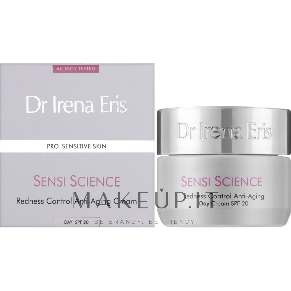 Dr Irena Eris Sensi Science Redness Control 안티 에이징 데이 크림 인텐스 스무딩 안티 링클 데이 크림 SPF 20 50 ml