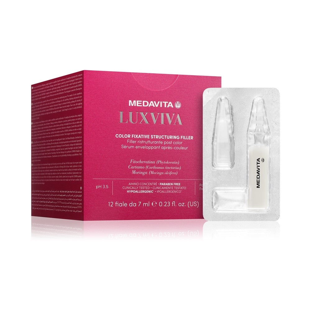 Medavita LUXVIVA Color Fixative Structuring Filler postfargingsampull for alle hårtyper 12x7 ml