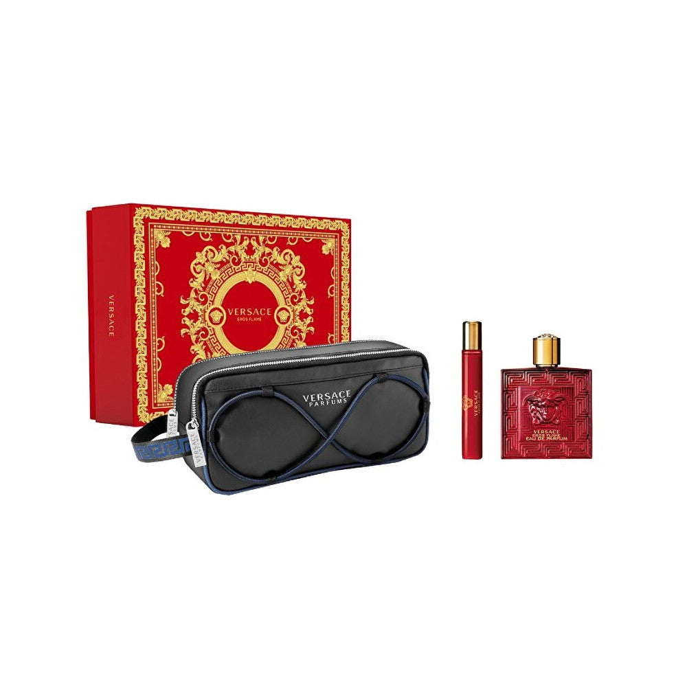 Versace Eros Flame SET EDP 100 מ"ל + EDP מיניאטורי 10 מ"ל + תיק קוסמטיקה