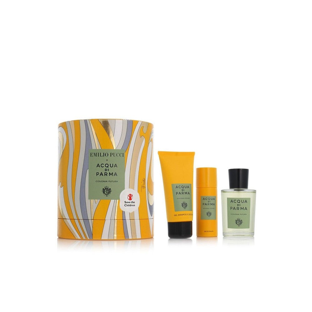 Sett Acqua di Parma: Colonia Futura Eau De Cologne 100 ml + Colonia Futura Shampoo &amp; Shower Gel 2-I-1 75 ml + Colonia Futura Anti-Svette Deodorant Spray for Men 50 ml