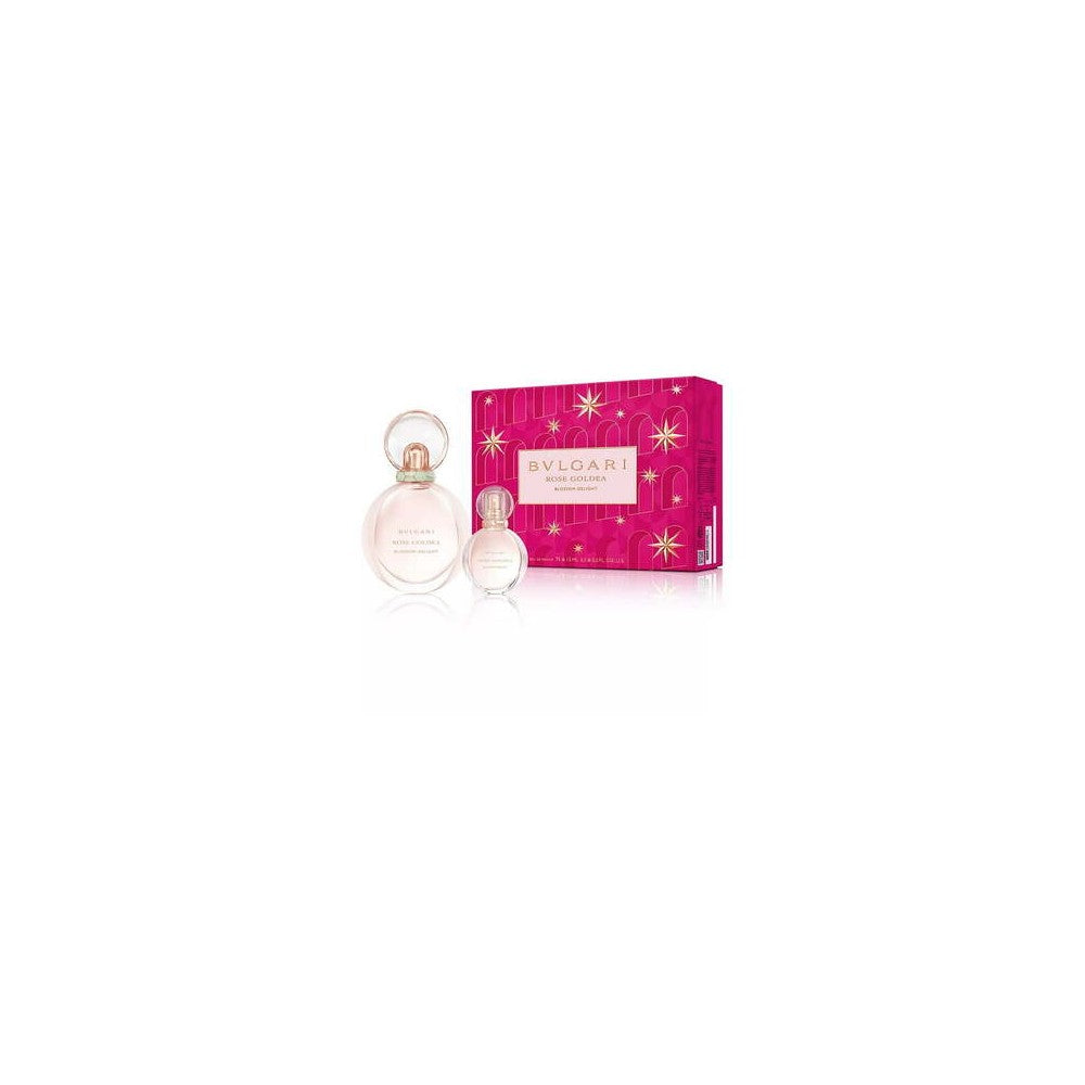 Set Bvlgari: Rose Goldea Blossom Delight 2020 Eau De Parfum voor vrouwen 75 ml + Rose Goldea Blossom Delight 2020 Eau De Parfum voor vrouwen 15 ml *Miniatuur