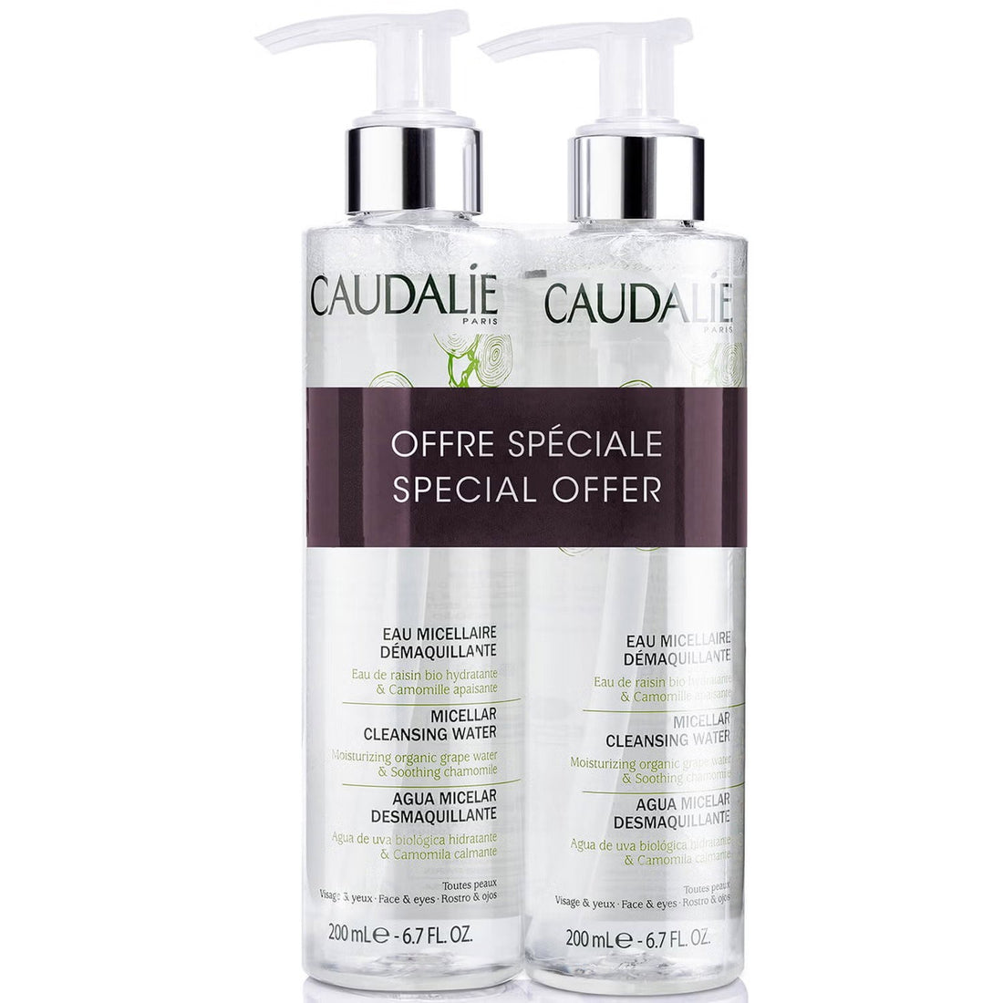 Zestaw Duo Caudalie Caudalie Woda micelarna oczyszczająca do każdego rodzaju skóry 2 sztuki 200 ml