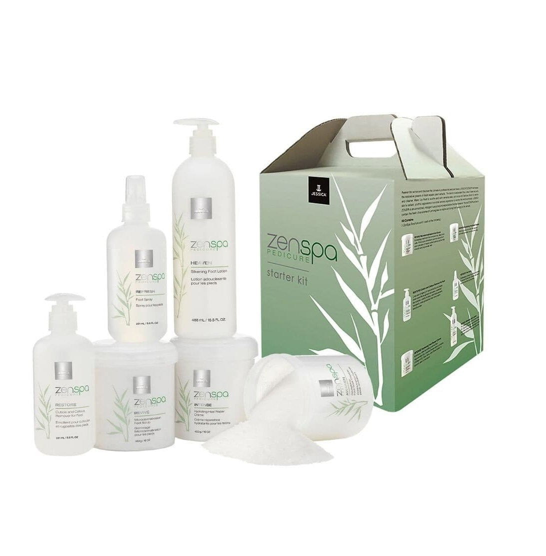סט ערכת התחלה Jessica:ZenSpa Revive Volcanic Pumice פילינג לכף הרגל 435 גרם + אלוורה ג&