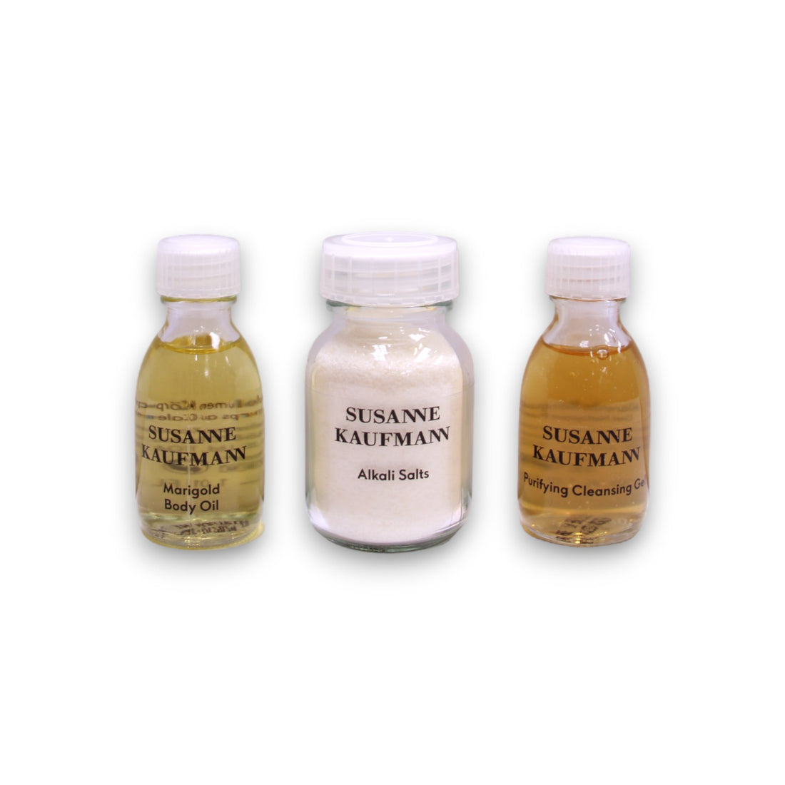 Susannes Home Spa Collection Sæt Susanne Kaufmann: Ansigtsrense Parabenefri rensegel til ansigtet 30 ml + Body lotions og cremer 15 ml + Ansigtsmasker og exfolianter
